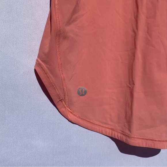 Lululemon Sculpt Tank II Light Lava Style W1NAWS Peach Mesh Tank Top Size 2 - Picture 7 of 11